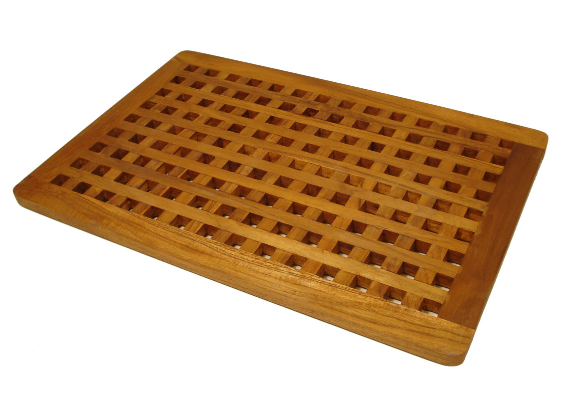 Aqua Teak Grate Teak Shower Mat & Reviews Wayfair